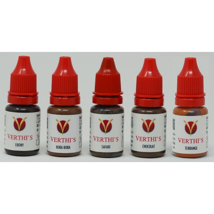 Pack 5 Pigments Micro Blading 10 ml Normes REACH